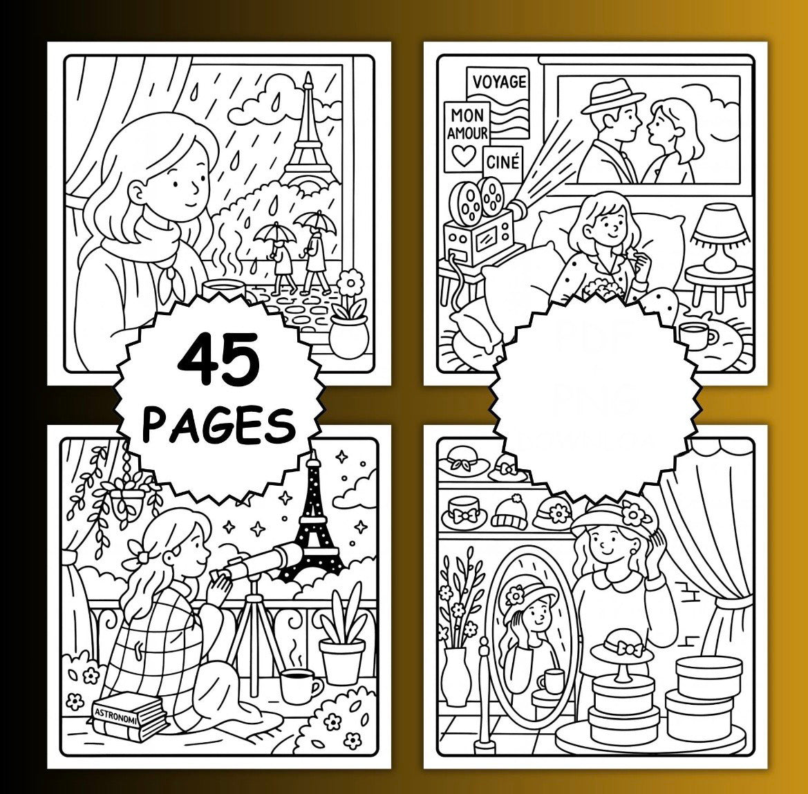 St. x Coloring Book - Relaxing Cozy Girl Moments