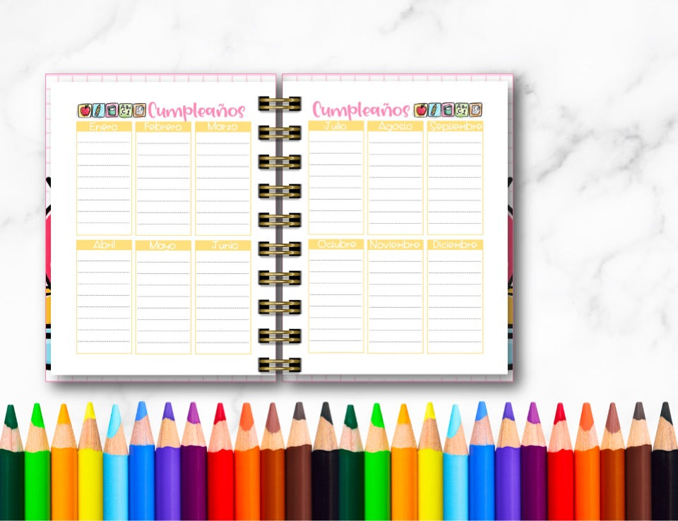Doc. Mini Agenda Docente - Profe Cute