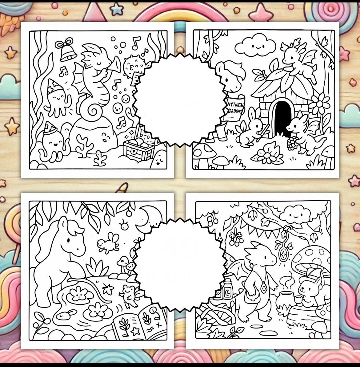 St. x Coloring Book - Fantasy Garden