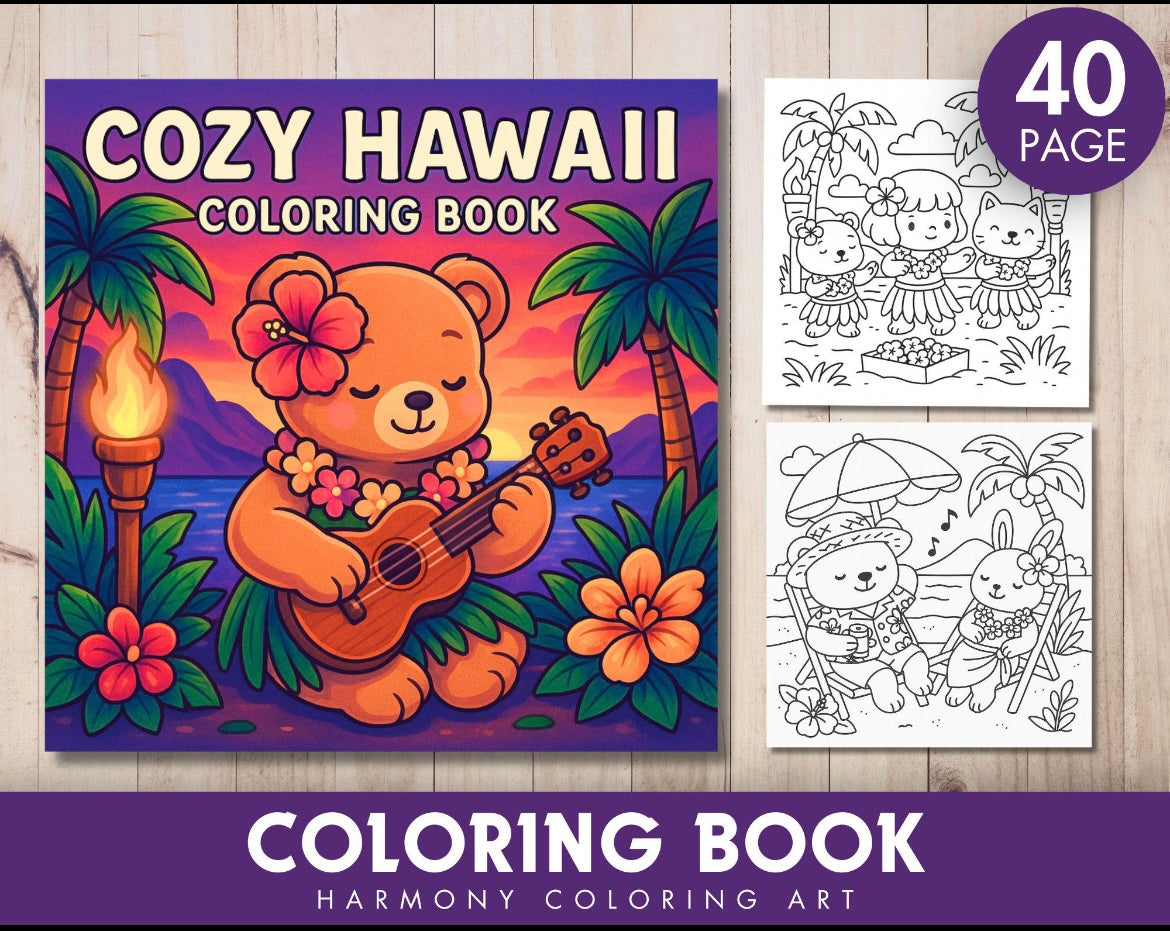 St. x Coloring Book - Cozy Hawaii