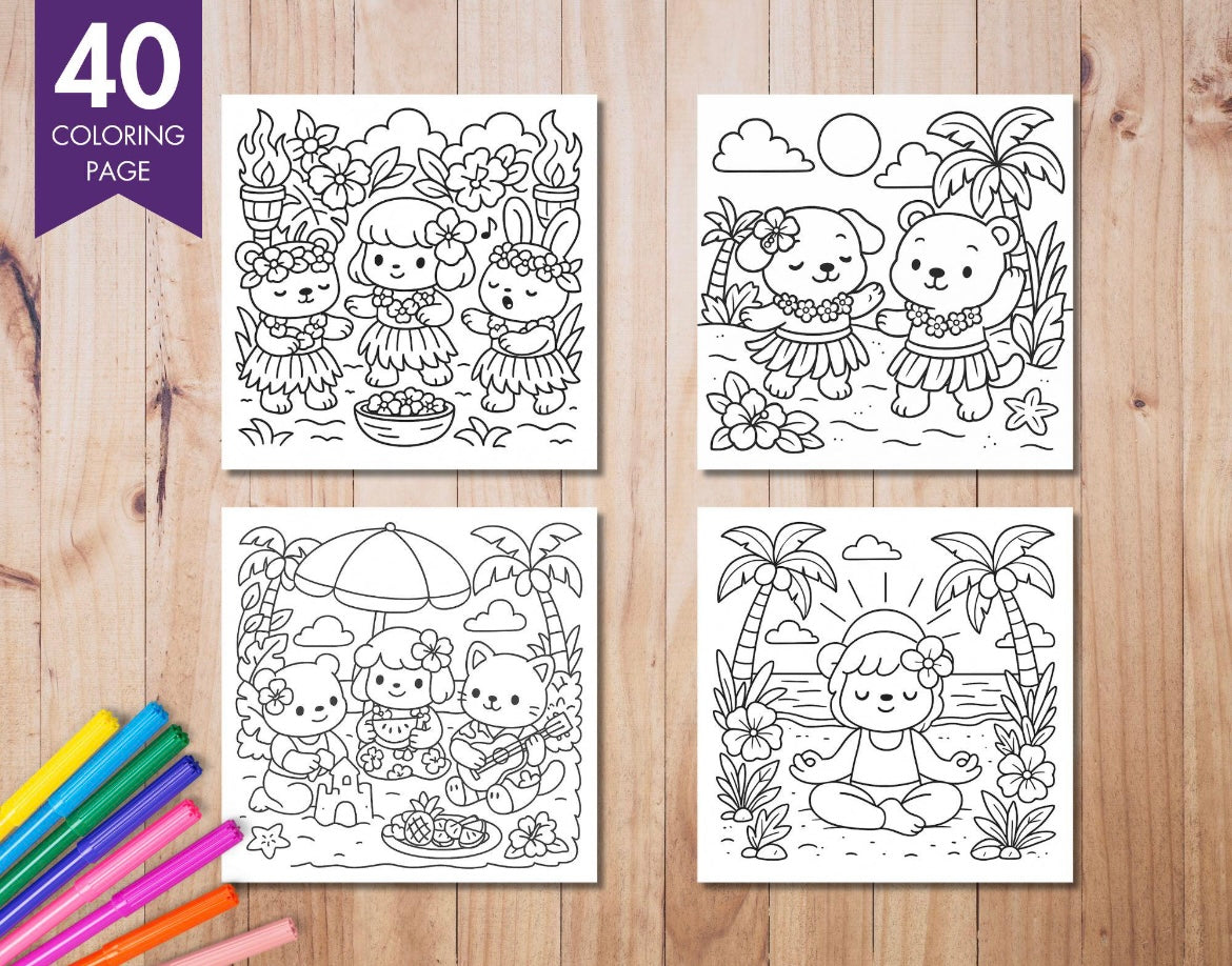 St. x Coloring Book - Cozy Hawaii