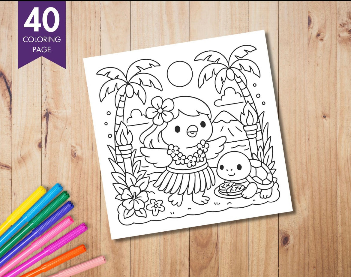 St. x Coloring Book - Cozy Hawaii