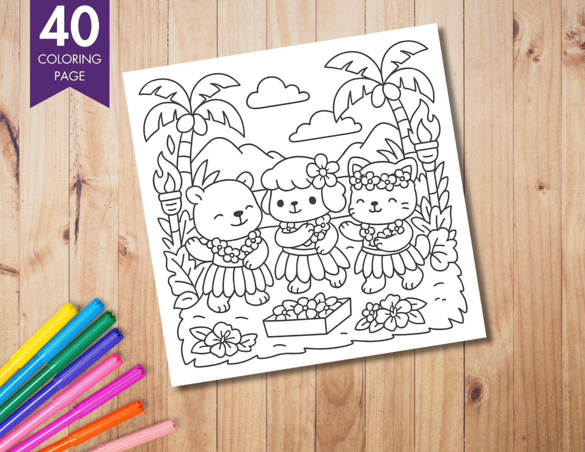 St. x Coloring Book - Cozy Hawaii