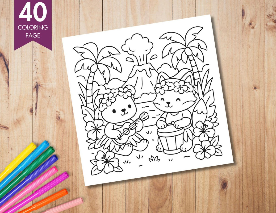 St. x Coloring Book - Cozy Hawaii