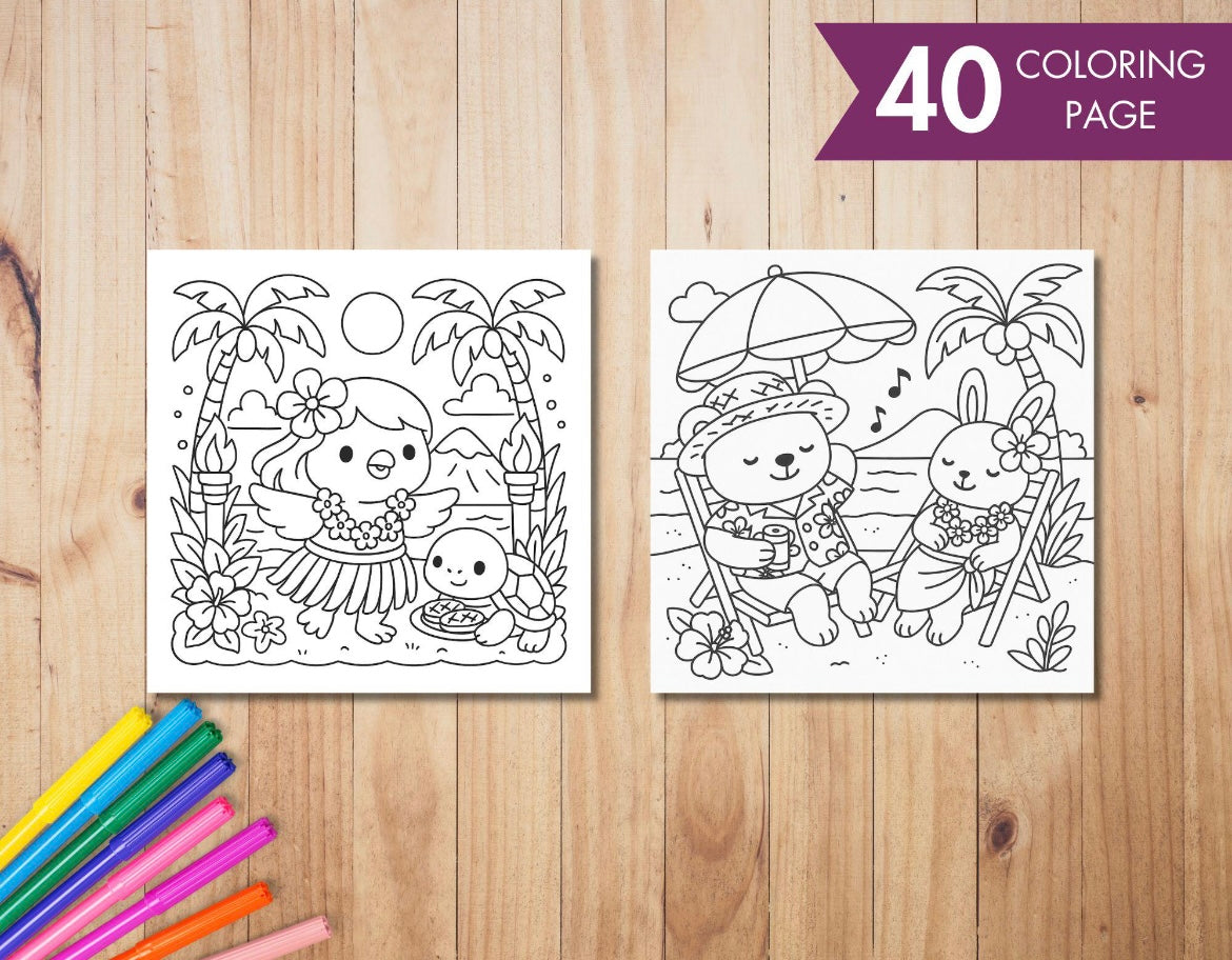 St. x Coloring Book - Cozy Hawaii