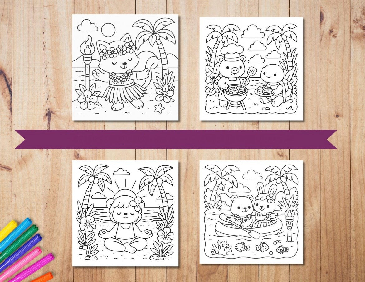 St. x Coloring Book - Cozy Hawaii