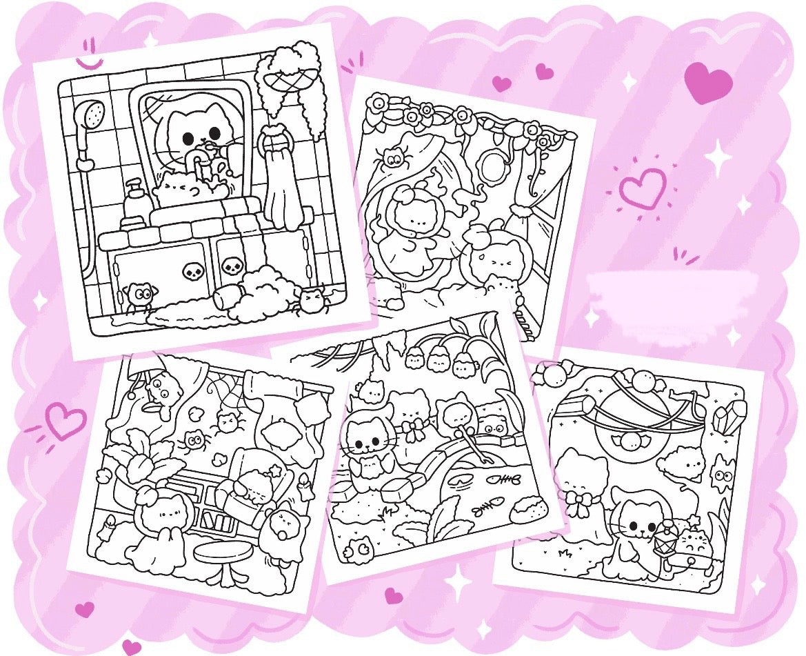 St. x Coloring Book - Spooky Cats