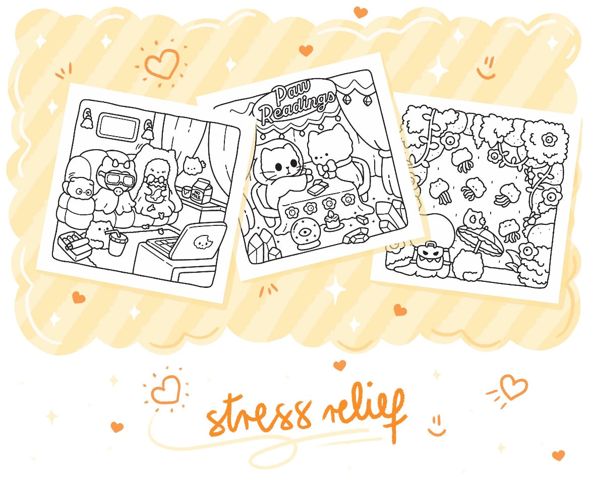 St. x Coloring Book - Spooky Cats
