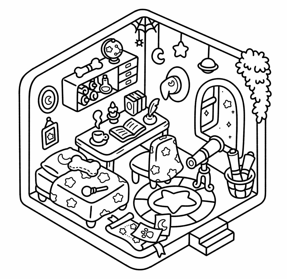 St. x Coloring Book - Spooky Friends