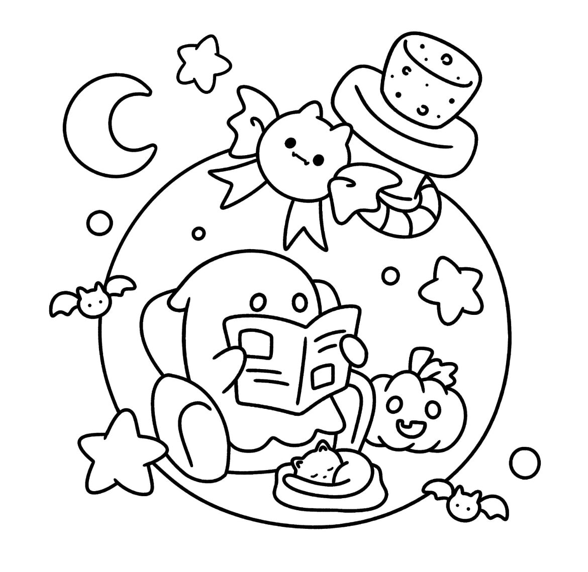 St. x Coloring Book - Spooky Friends