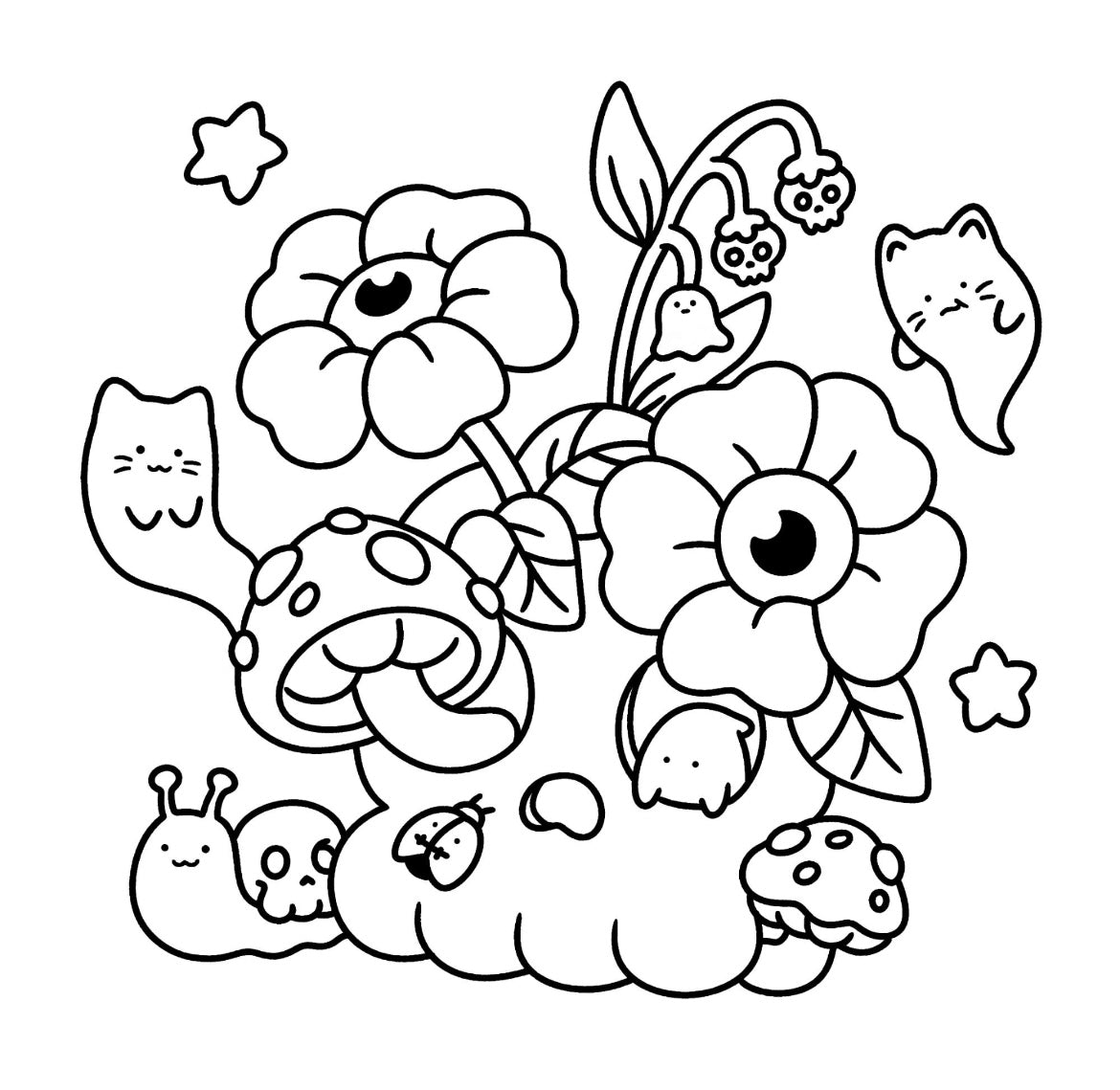 St. x Coloring Book - Spooky Friends
