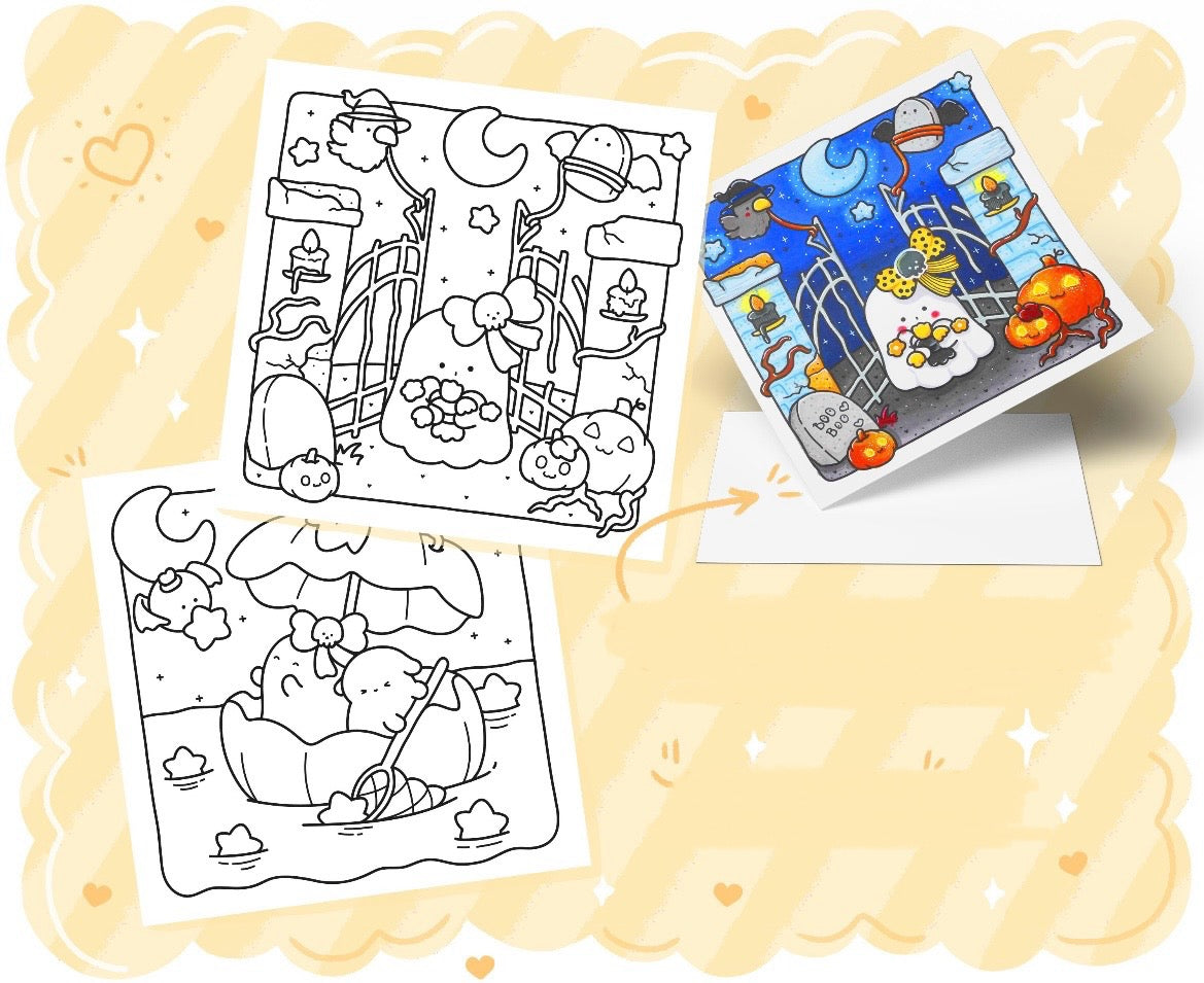 St. x Coloring Book - Cute Spookies