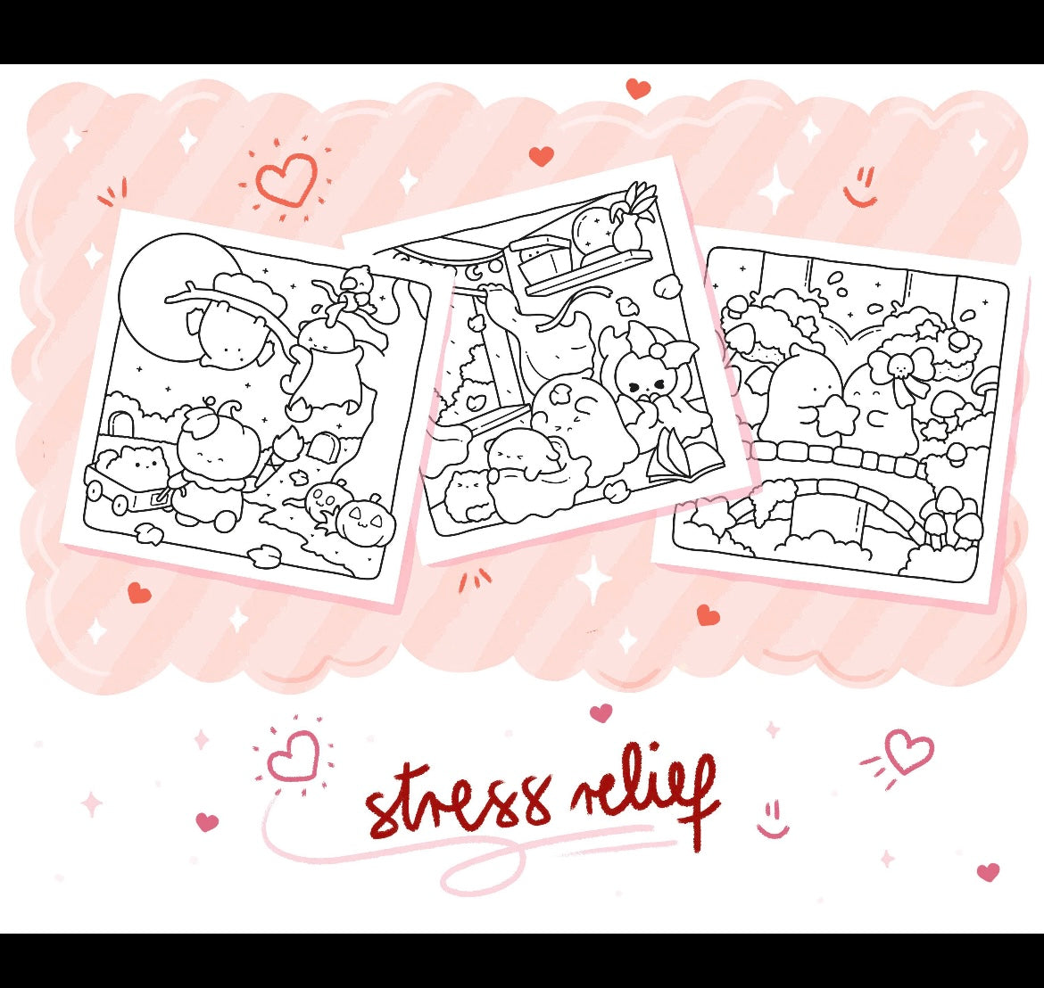 St. x Coloring Book - Cute Spookies