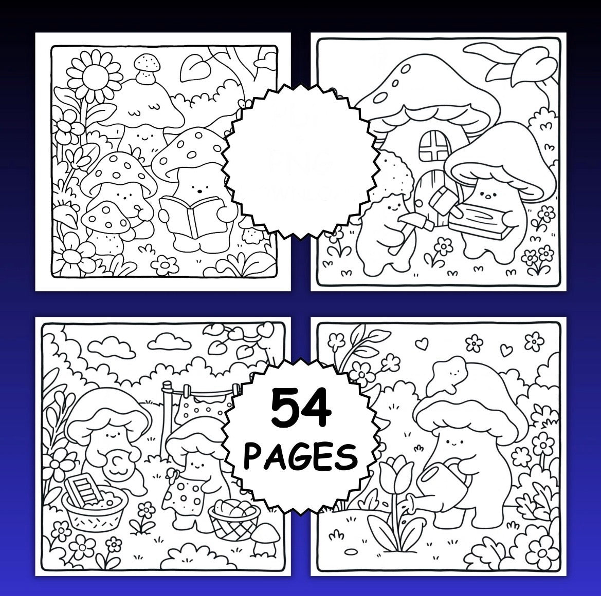 St. x Coloring Book - Cozy Mushroom
