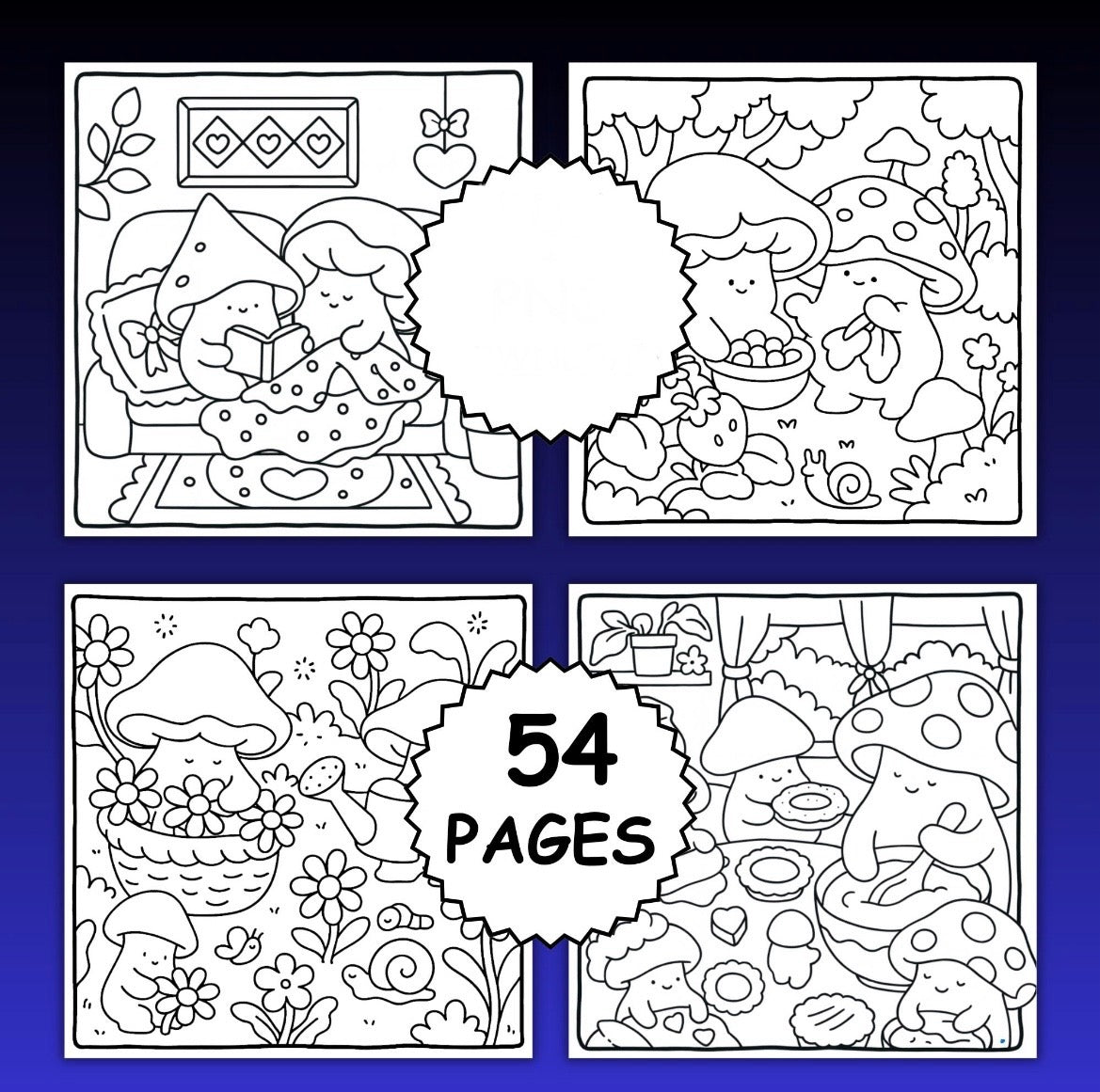 St. x Coloring Book - Cozy Mushroom