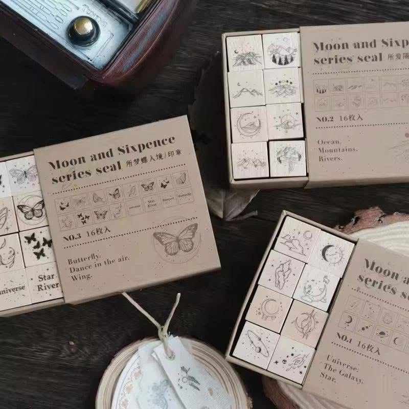 St. Sello Set "Moon & Sixpence Series Seal"