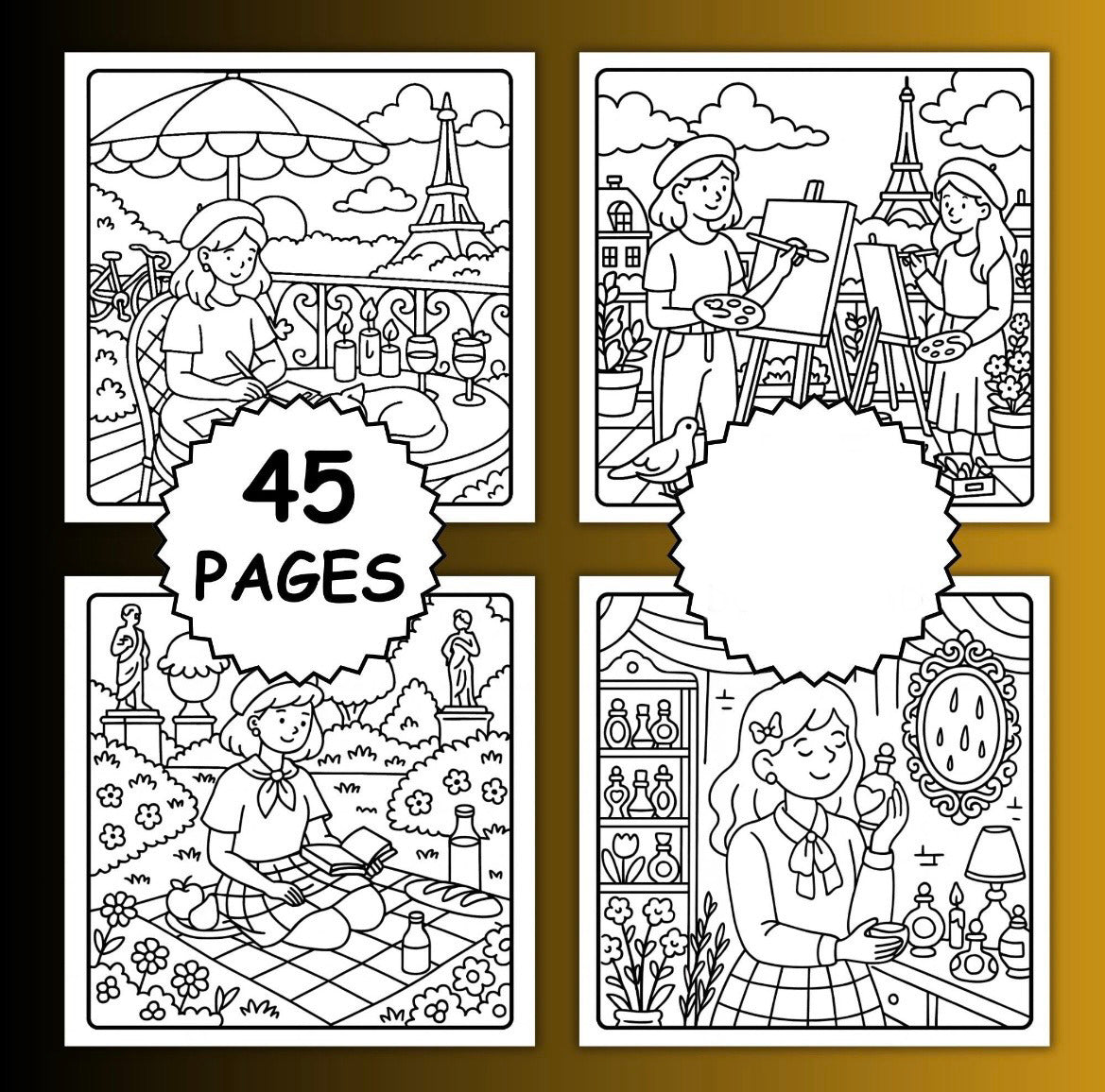 St. x Coloring Book - Relaxing Cozy Girl Moments