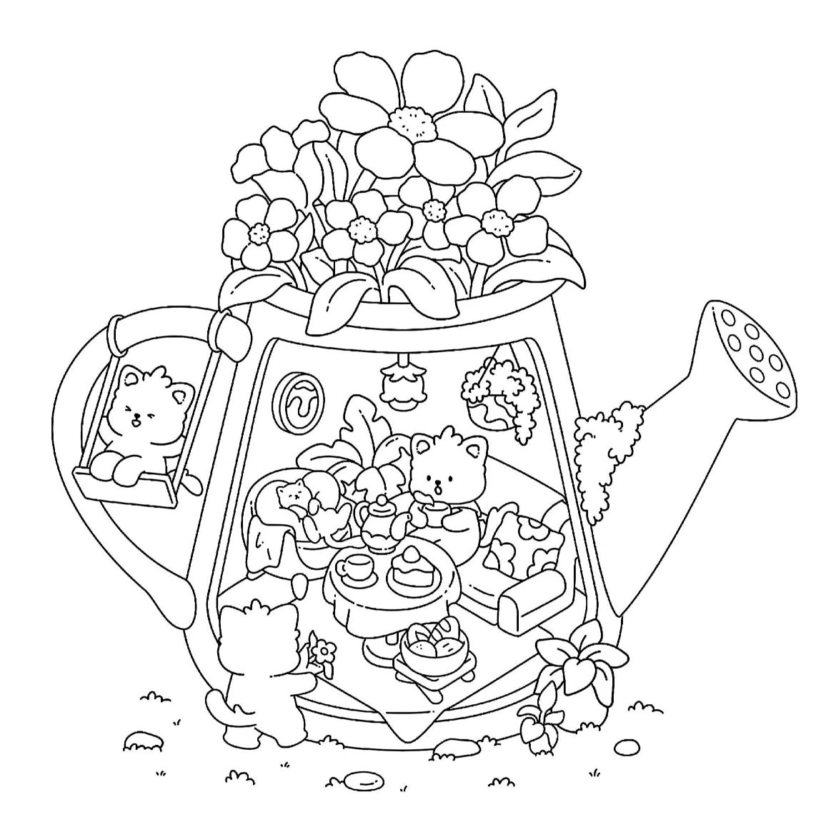 St. x Coloring Book - Tiny Meowland