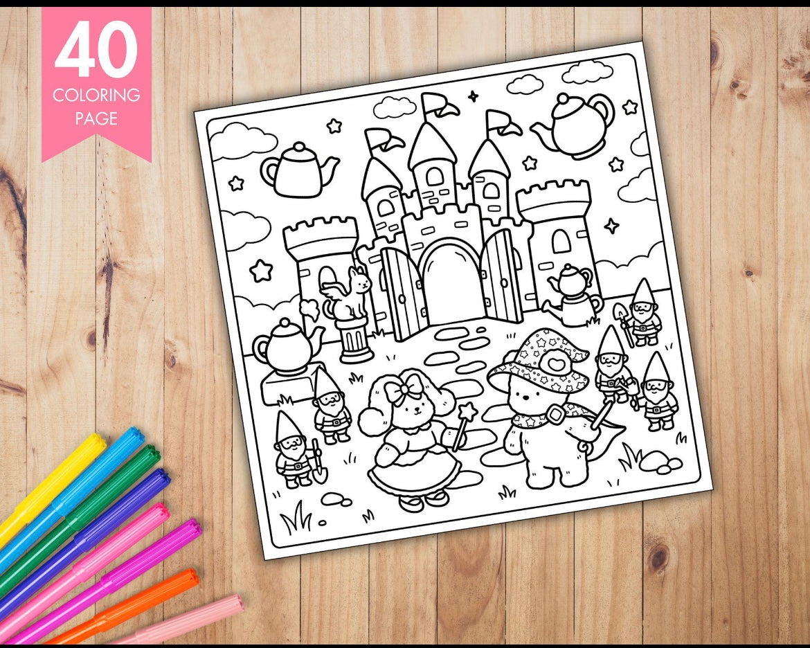 St. x Coloring Book - Fuzzy Fantasy