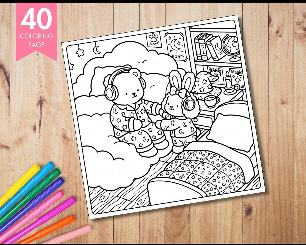 St. x Coloring Book - Fuzzy Fantasy