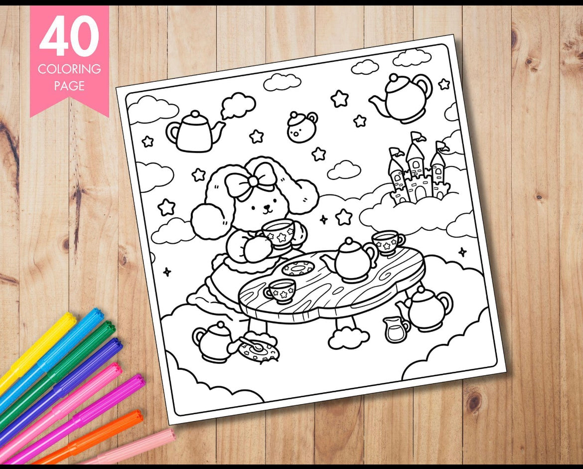 St. x Coloring Book - Fuzzy Fantasy