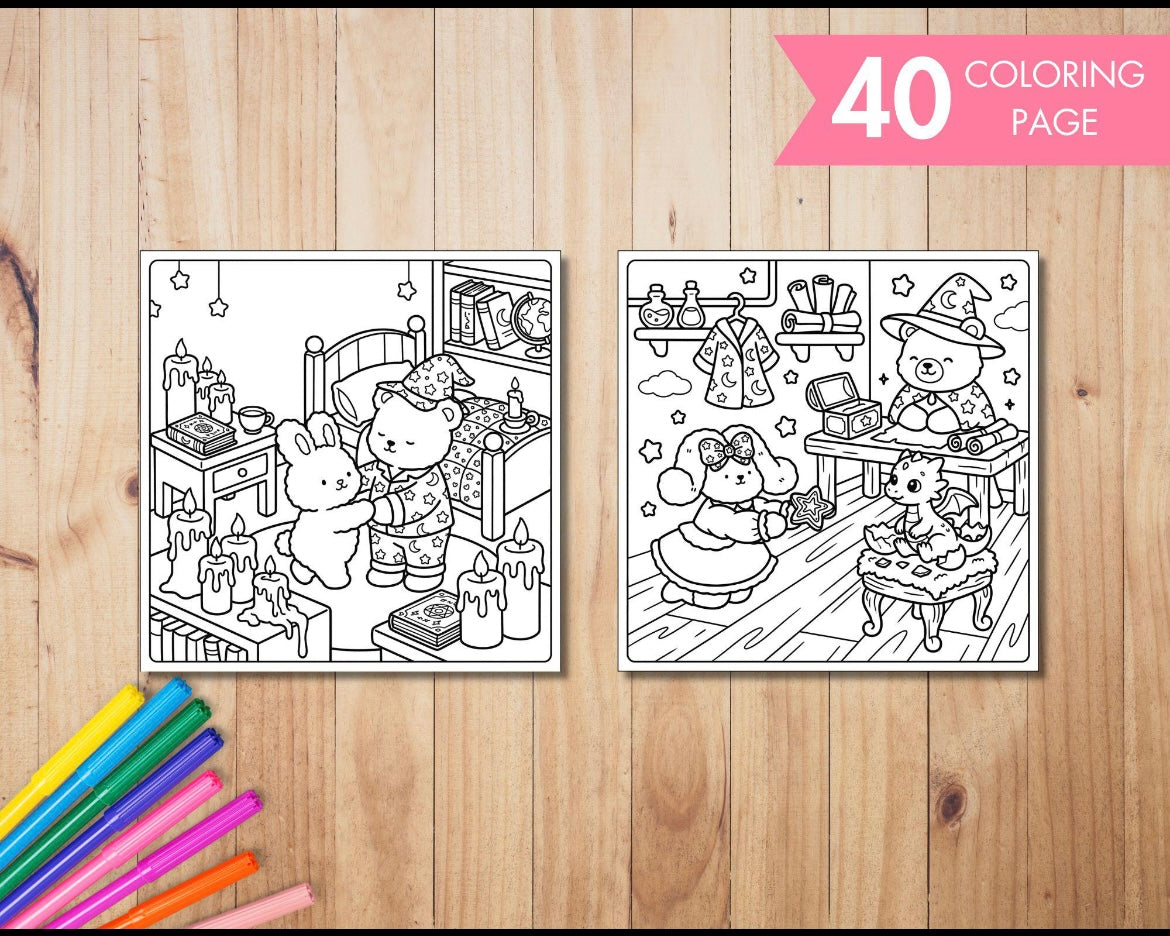 St. x Coloring Book - Fuzzy Fantasy