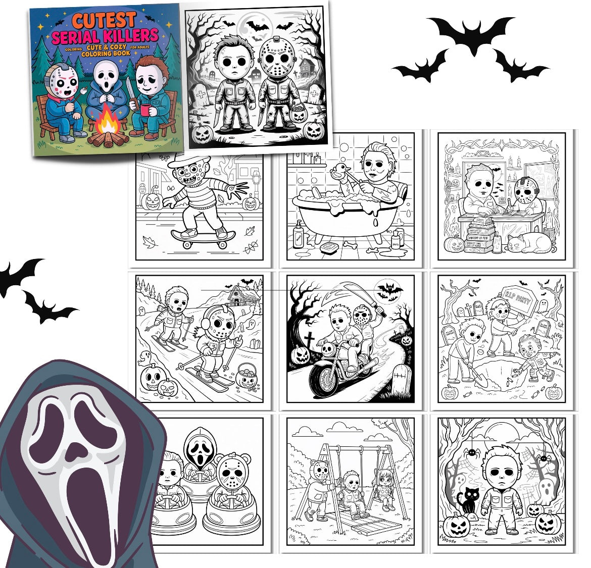 St. x Coloring Book - Cutest Serial Killers